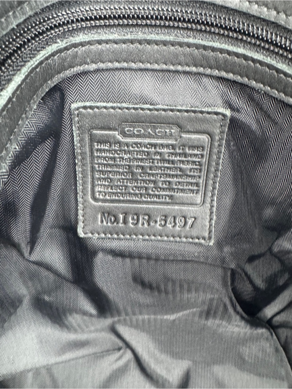 Vintage 1999 COACH Black Nylon & Leather Trim 2-Way Boston Duffle Bag 5497 - Picture 14 of 16
